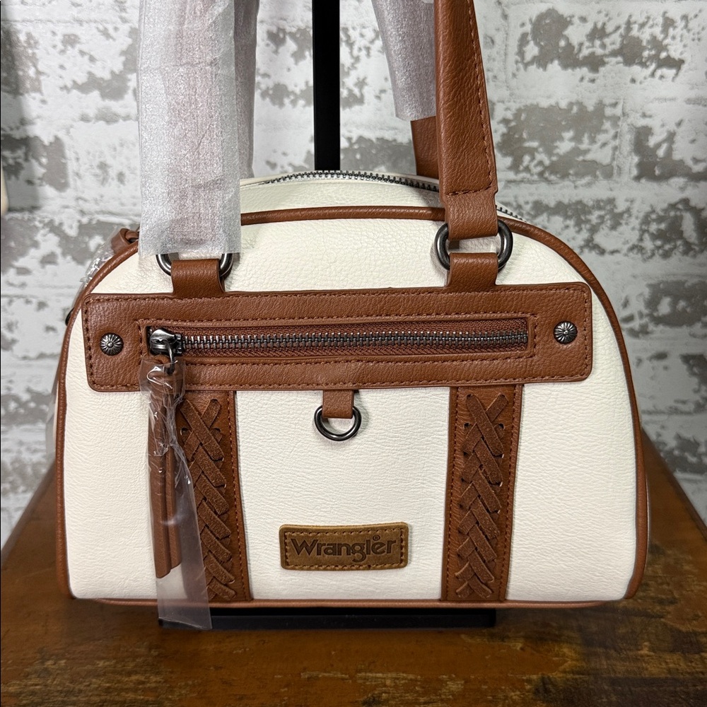 Wrangler Cream and Tan Women's Satchel